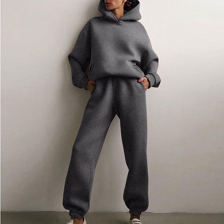Women's Solid Color Casual Fashion Sports Trousers Suits