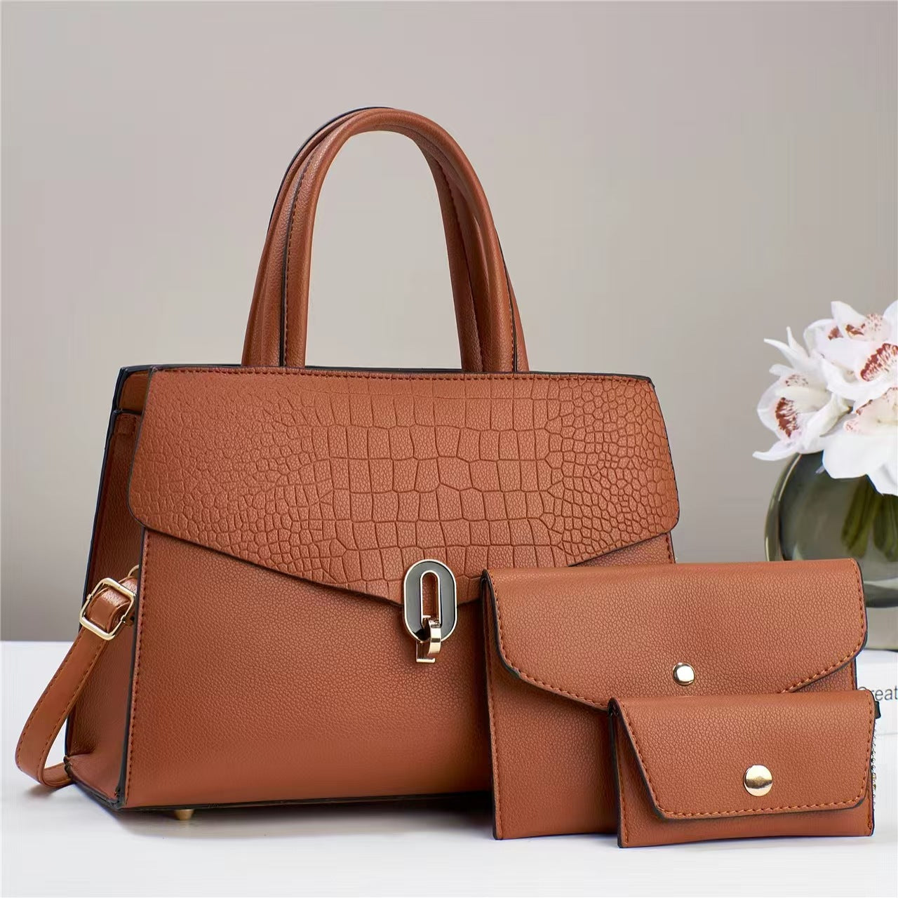 Women's Pretty Durable Elegant Texture Three-piece Handbags