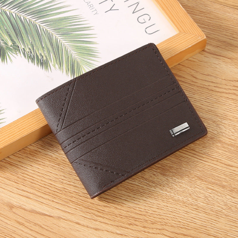 Men's Man's Short Fashion Simple Thin Green Large Men's Wallet