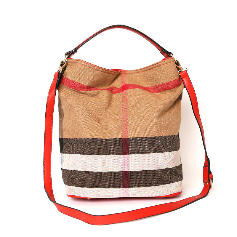 Women's Your From Canvas Plaid Portable Handbags