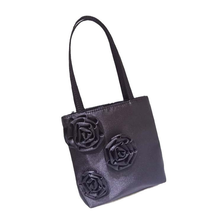 Women's Korean Retro Handmade Pleated Three-dimensional Rose Handbags
