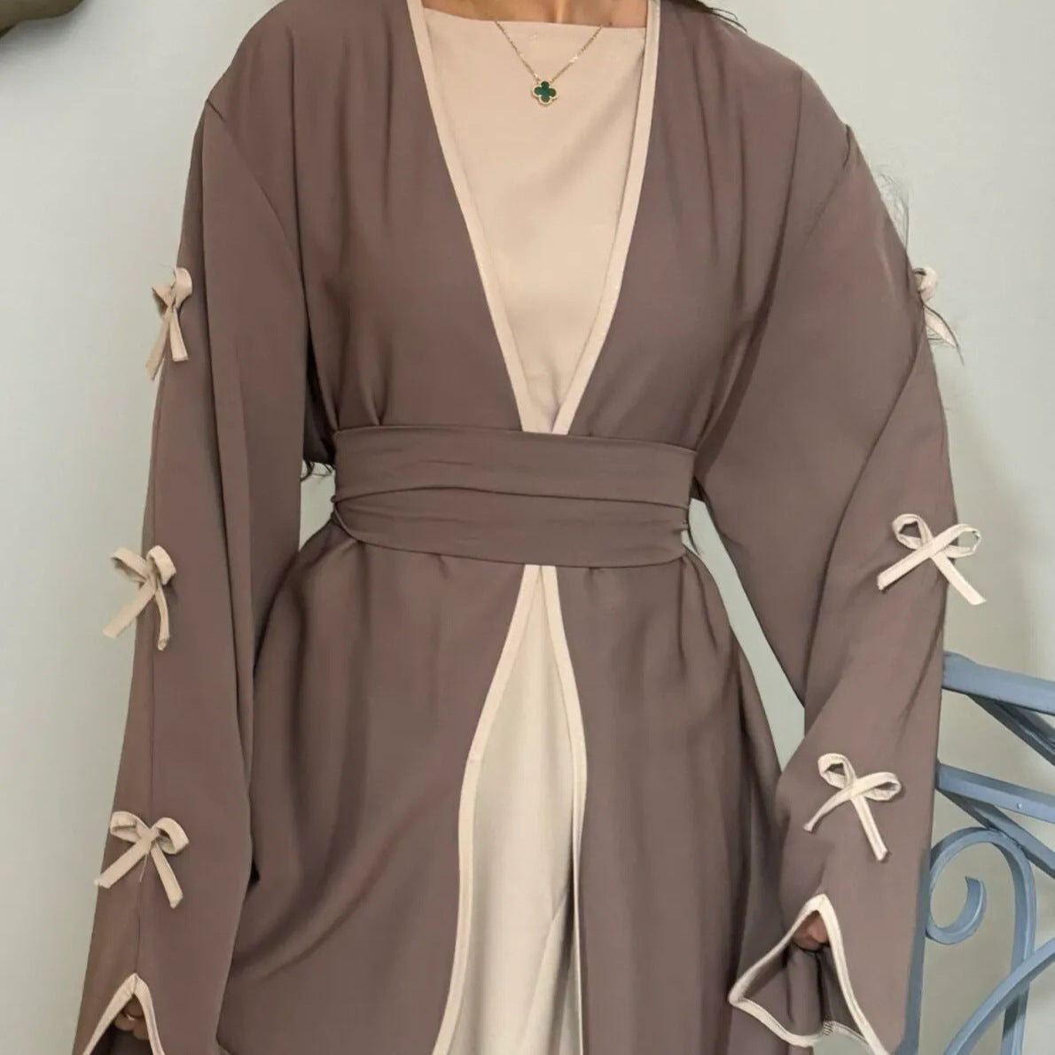 Pretty Pure Beautiful Bow Robe Dress Clothing