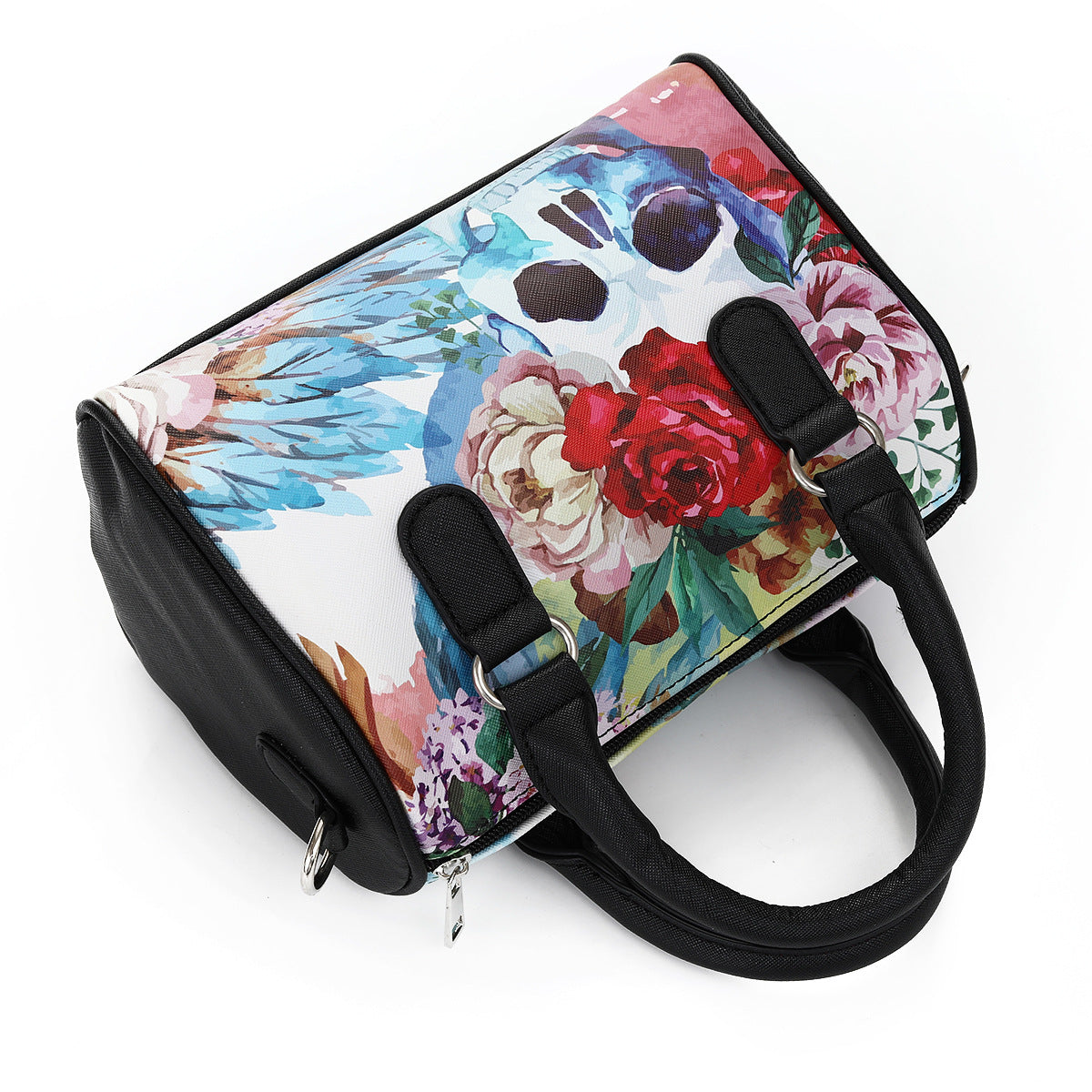 Women's Skull Pillow Fashion Color Printing Portable Handbags