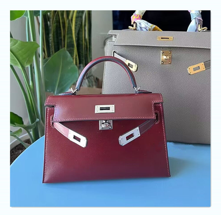Women's Second Generation Kelly Sier Glossy Leather Shoulder Bags