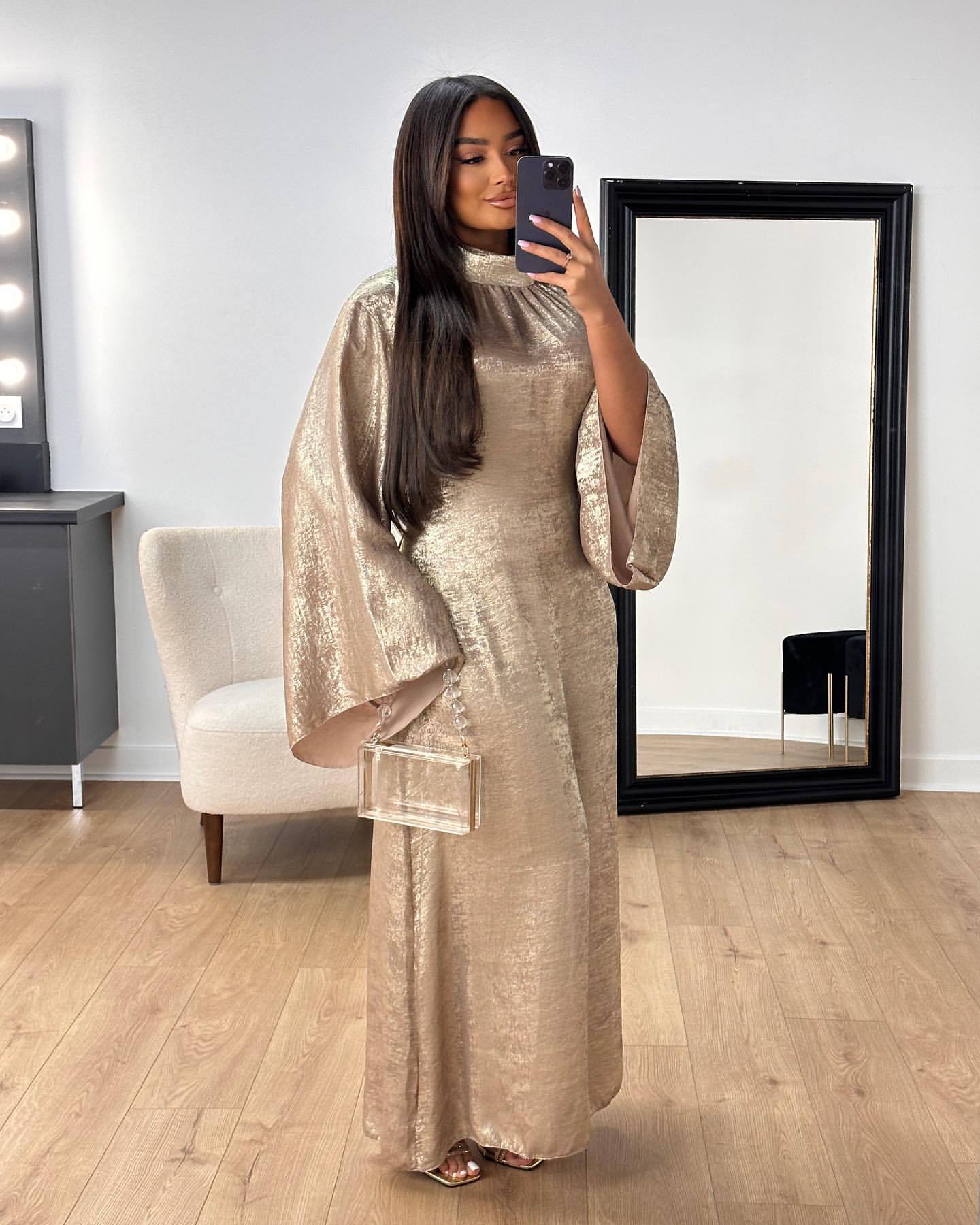 Creative Fashion Stitching Turkish Elegant Dress Clothing