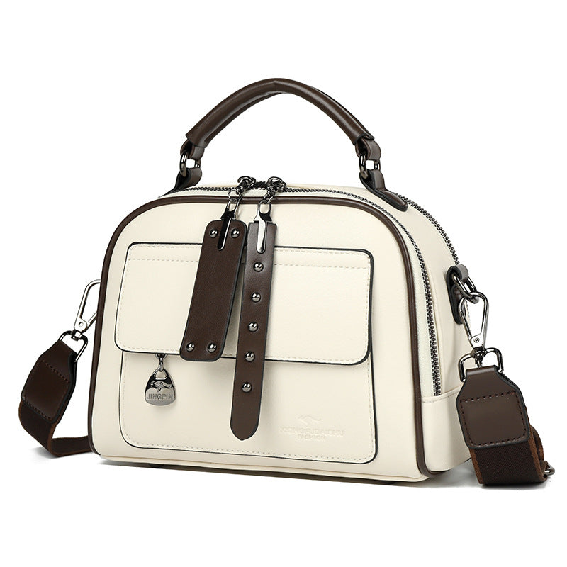 Women's Versatile Mom Large Capacity Soft Leather Shoulder Bags