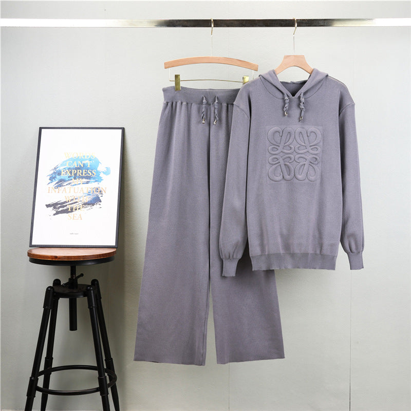 Women's Hoodie Knitted Idle Style Younger Fashion Suits