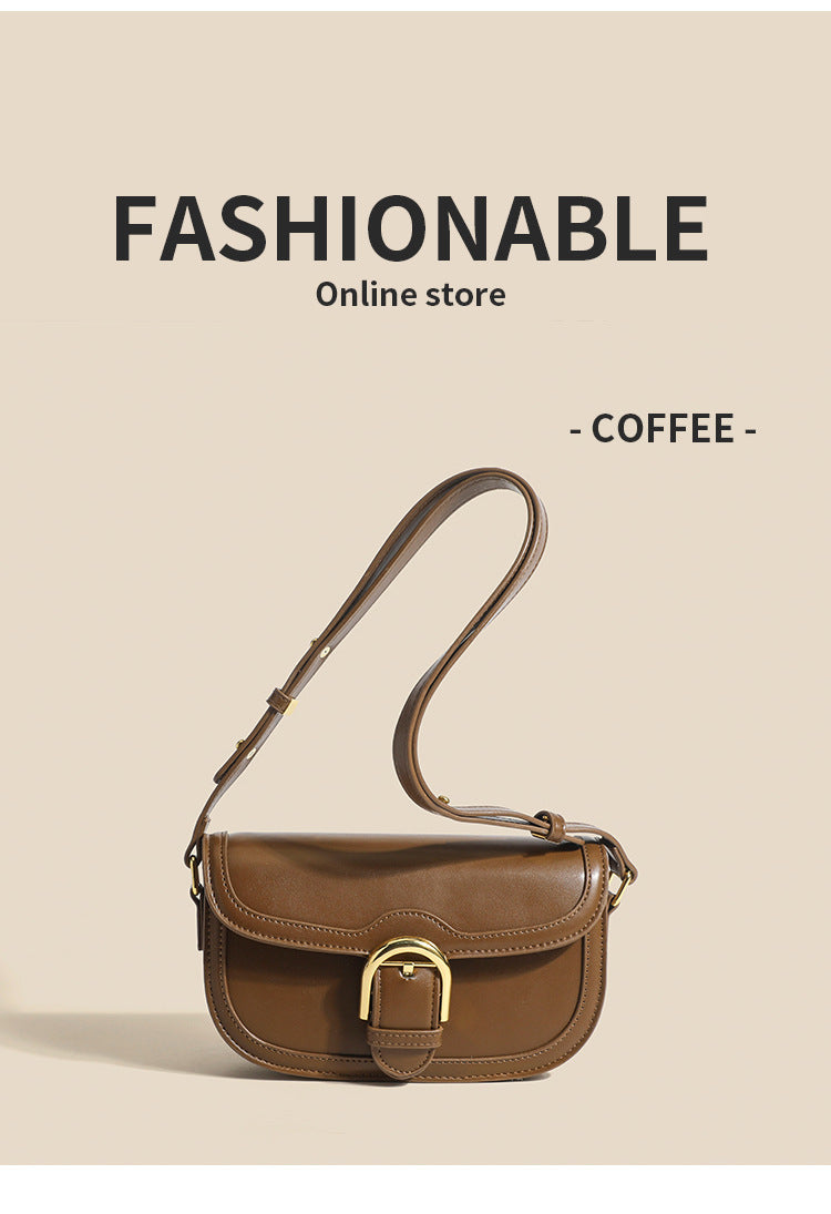 Women's Saddle Korean Retro Design French Shoulder Bags
