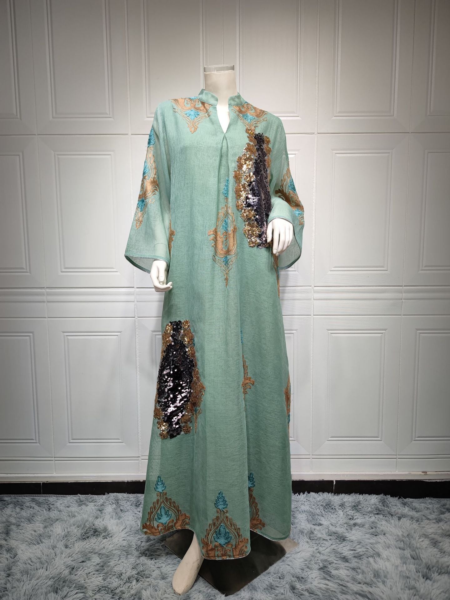 Women's Cool Muslim Dress Sequin Embroider Clothing
