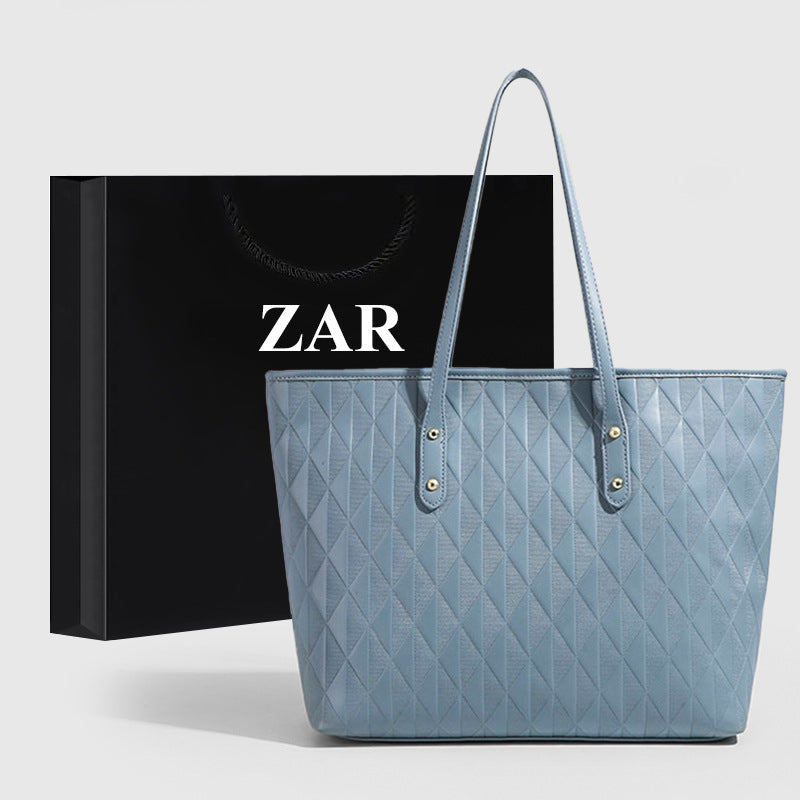 Women's Large Capacity Commuter High-grade Fashion Rhombus Tote Bags