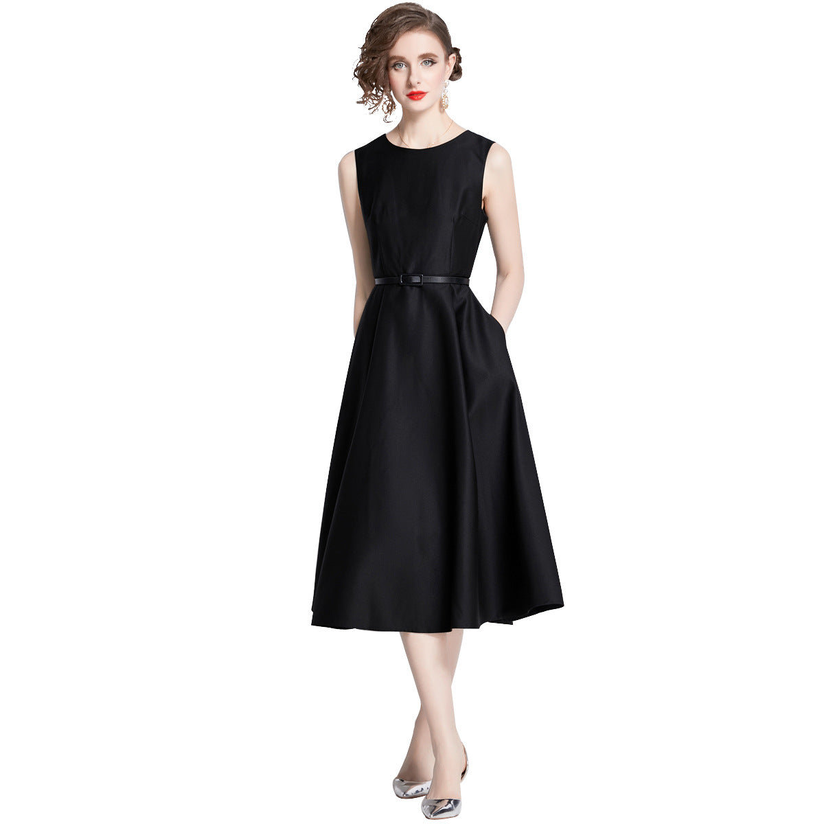 Summer French Style Temperament Lightly Mature Slimming Fashionable Long Dresses