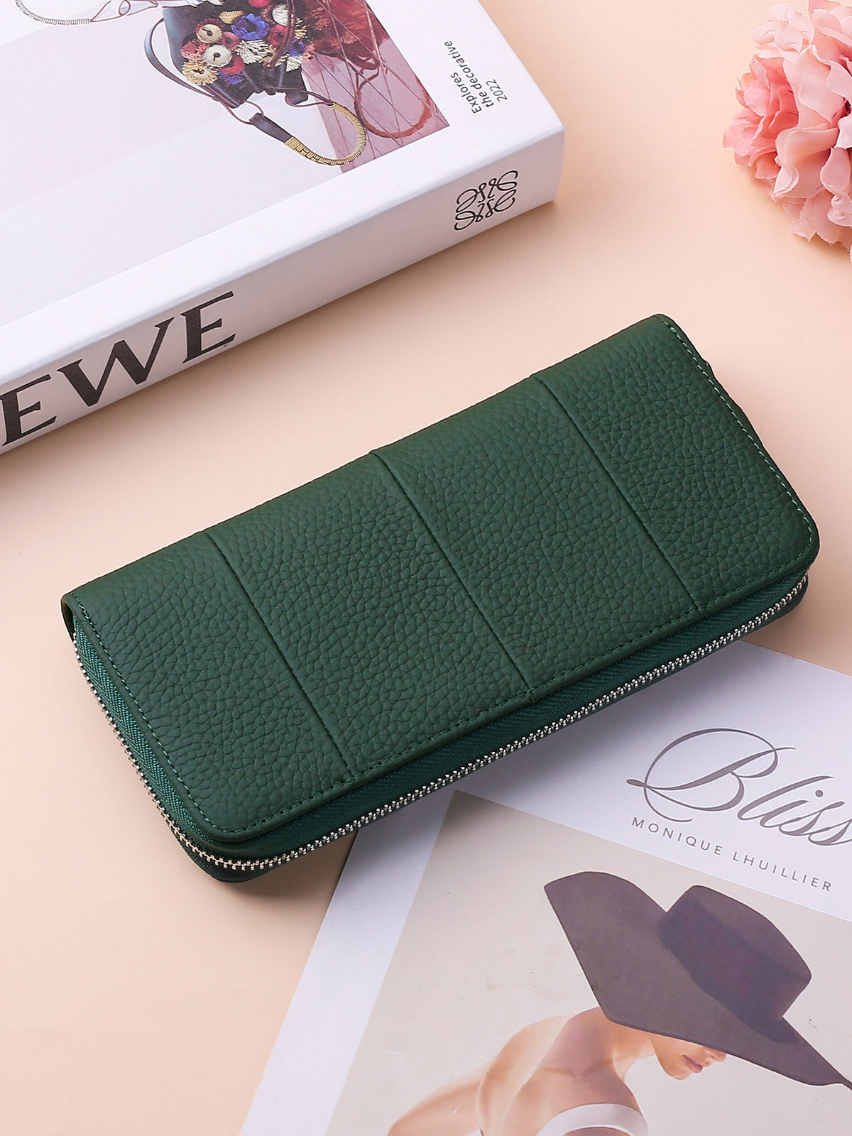 Women's Long Genuine Leather Large Capacity Mobile Ladies Wallet