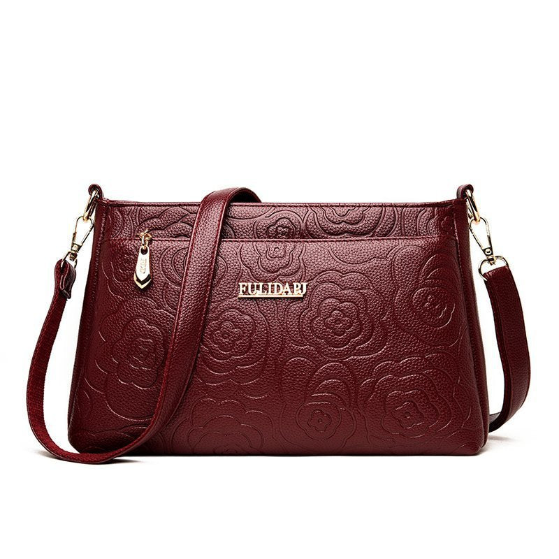Women's Style Embossed Peony Trendy Mummy Super Shoulder Bags