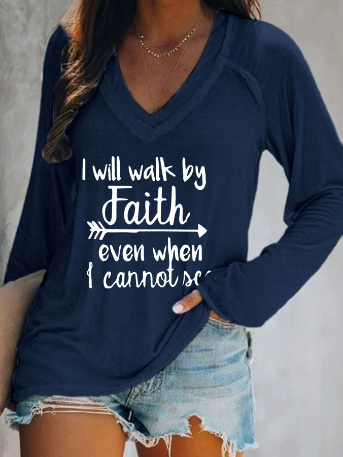 Women's Spring Printed Long-sleeved T-shirt For Sweaters