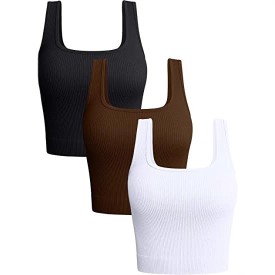 Women's Solid Color Sexy Sports Running Fitness Tops