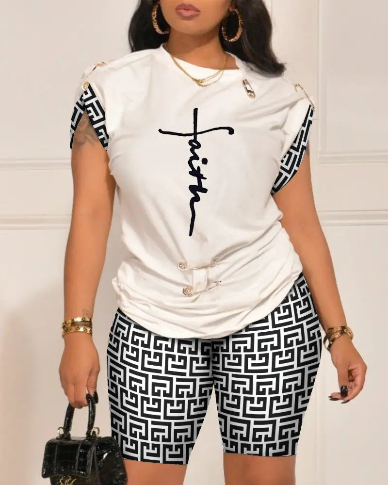 Summer Fashion Casual Design Pin Digital Suits