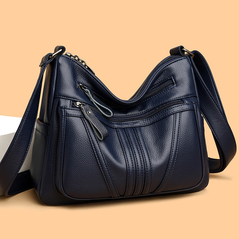 Women's Soft Leather Large Capacity Mom Fashionable Bags