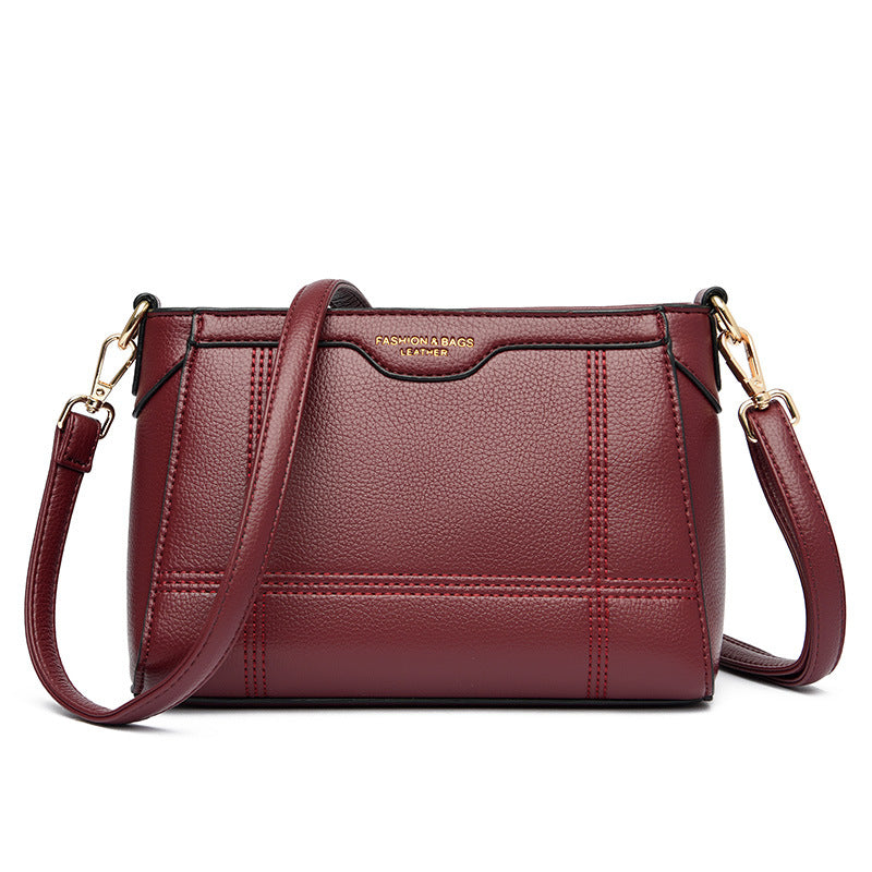 Women's Mother Graceful Soft Leather Elegant Crossbody Bags