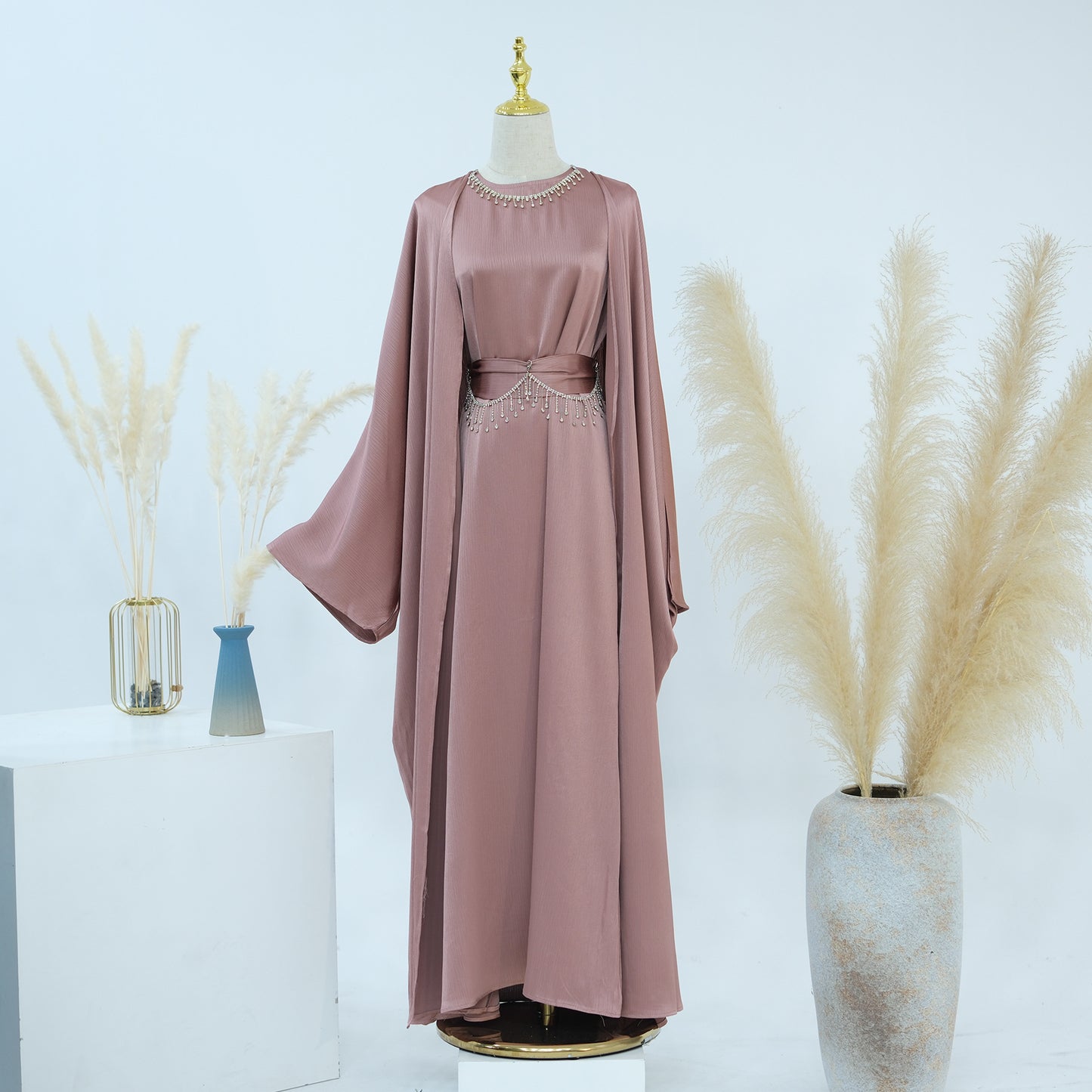Turkish Elegant Two-piece Set Crystal Chain Suits