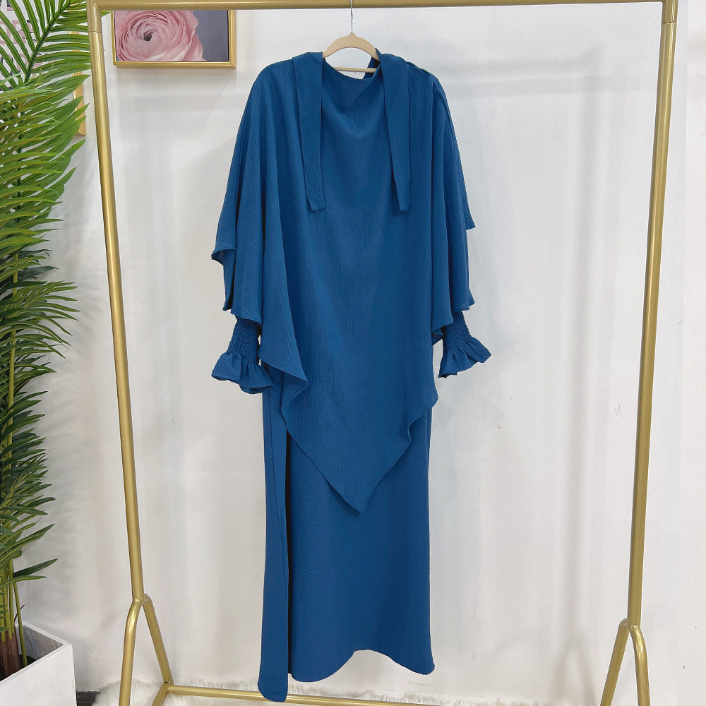 Turkey Solid Color Dress With Headscarf Dresses