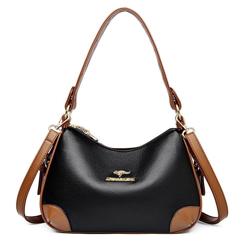Women's Soft Leather Mother Simple Versatile Large Crossbody Bags