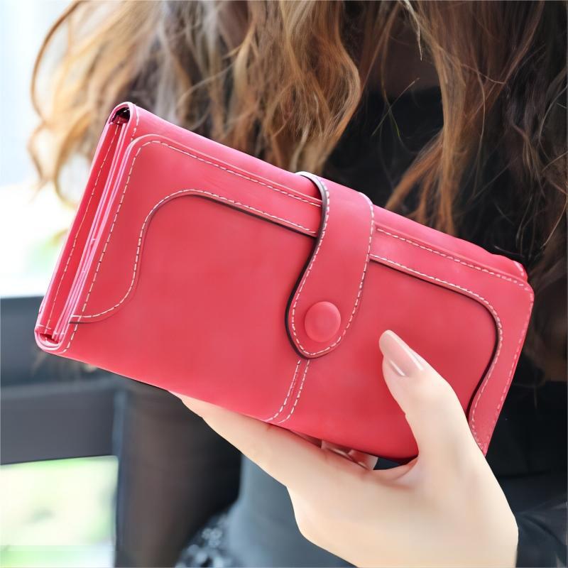 Women's Frosted Vintage Clutch Soft Leather Multifunctional Ladies Wallet