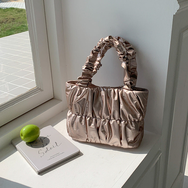 Women's Pleated Design Hand Carrying Commuter High-grade Handbags