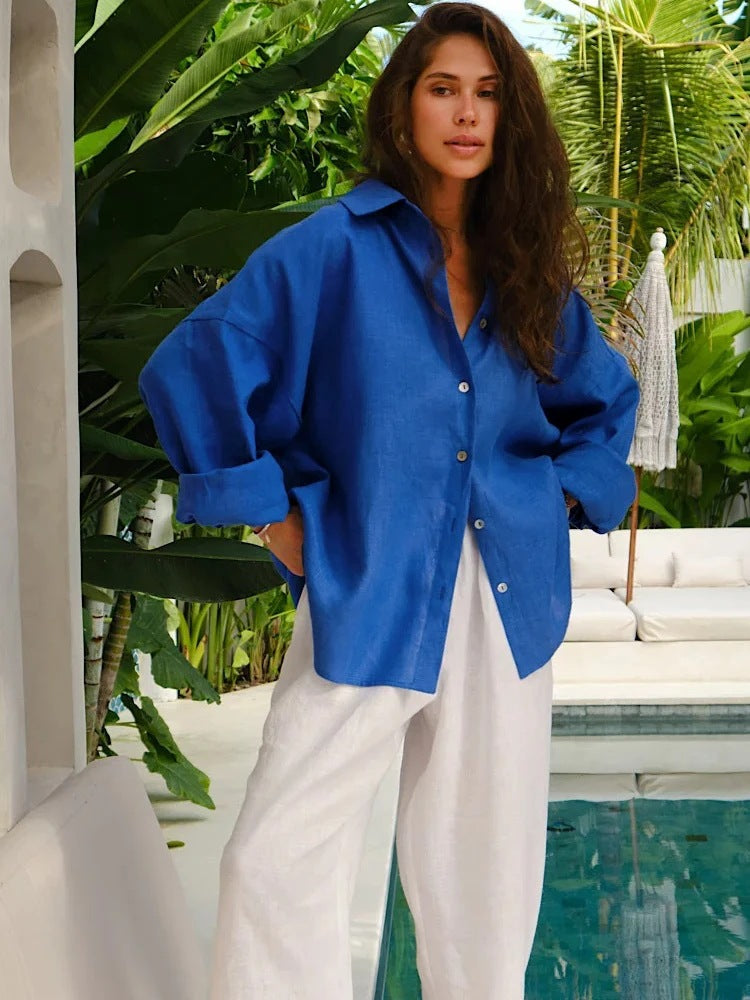Women's Creative Beautiful Long Sleeve Ruffle Blouses