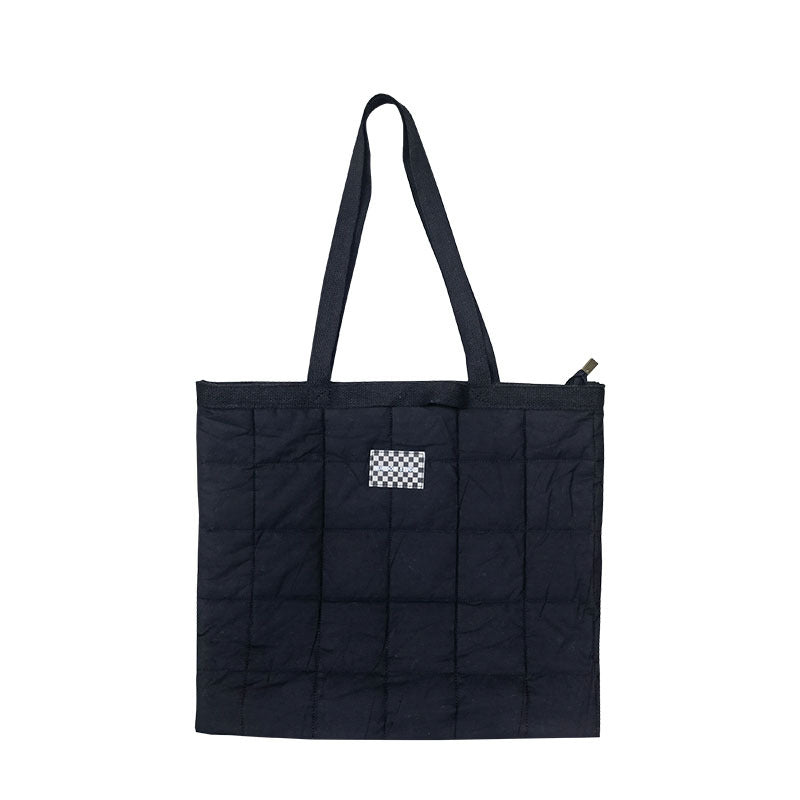 Women's Rhombus Bright Line Bale Of Cotton Shoulder Bags