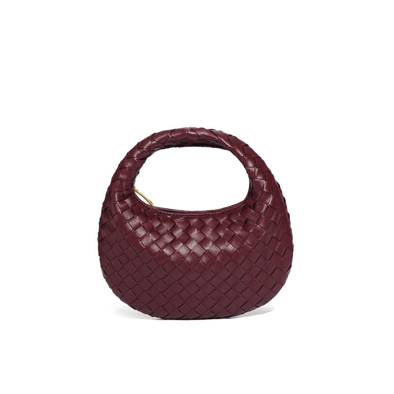 Women's Mini Cute Dumpling Macaron Woven Pouch Crossbody Bags