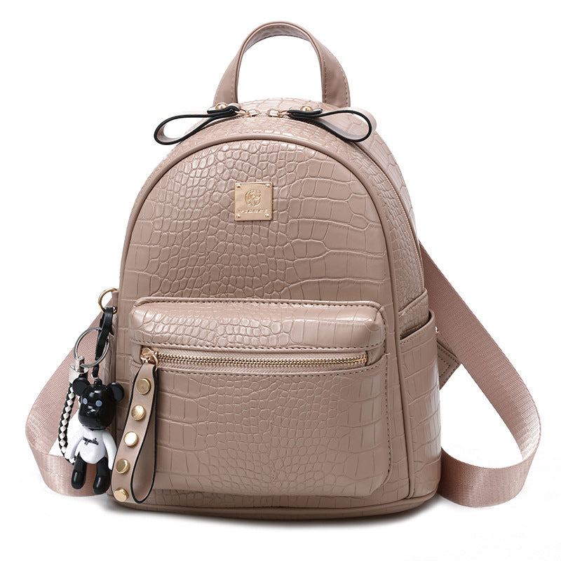 Women's Korean Fashionable Leather Large Capacity Backpacks