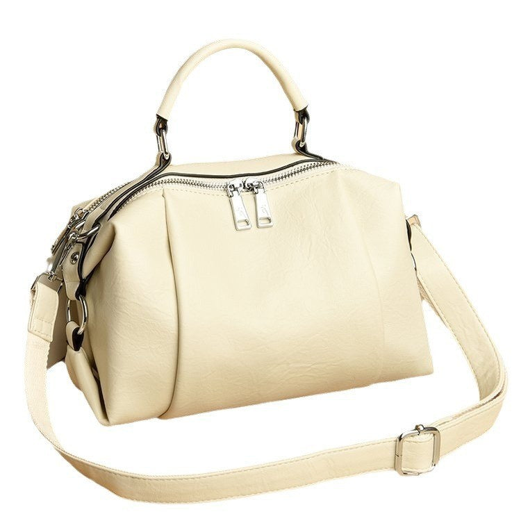 Women's Stylish Double Compartment Zipper Design Large Small Square Bags