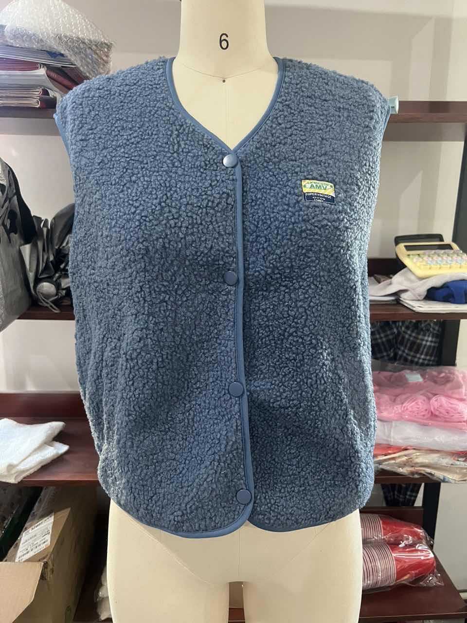 Women's Sleeveless Furry Fashion Loose Single-breasted Vests