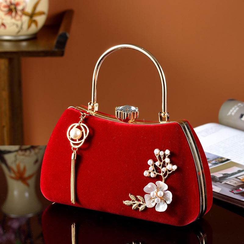 Women's Pendant Diamond Veet Portable Banquet Dress Handbags