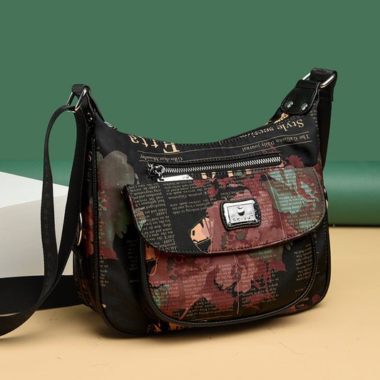 Women's Oxford Cloth Large Capacity Printing More Than Crossbody Bags
