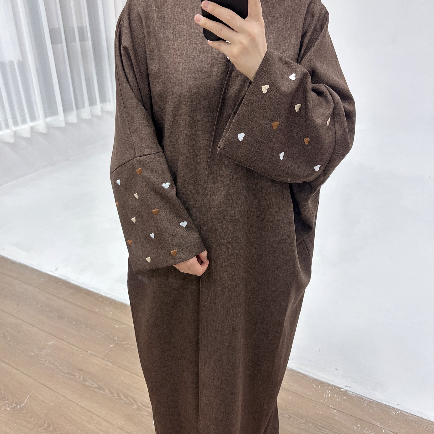 Fashion Love Embroidered Turkish Elegant Robe Clothing