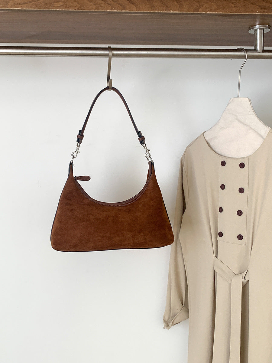 Women's Suede Autumn Niche Style Underarm Minimalist Shoulder Bags