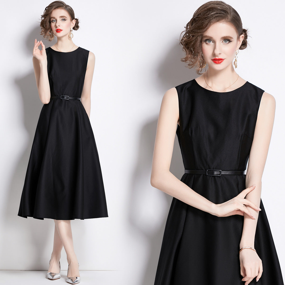Summer French Style Temperament Lightly Mature Slimming Fashionable Long Dresses