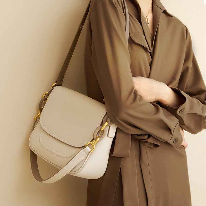Women's Underarm Niche High-grade Fashionable Texture Saddle Shoulder Bags