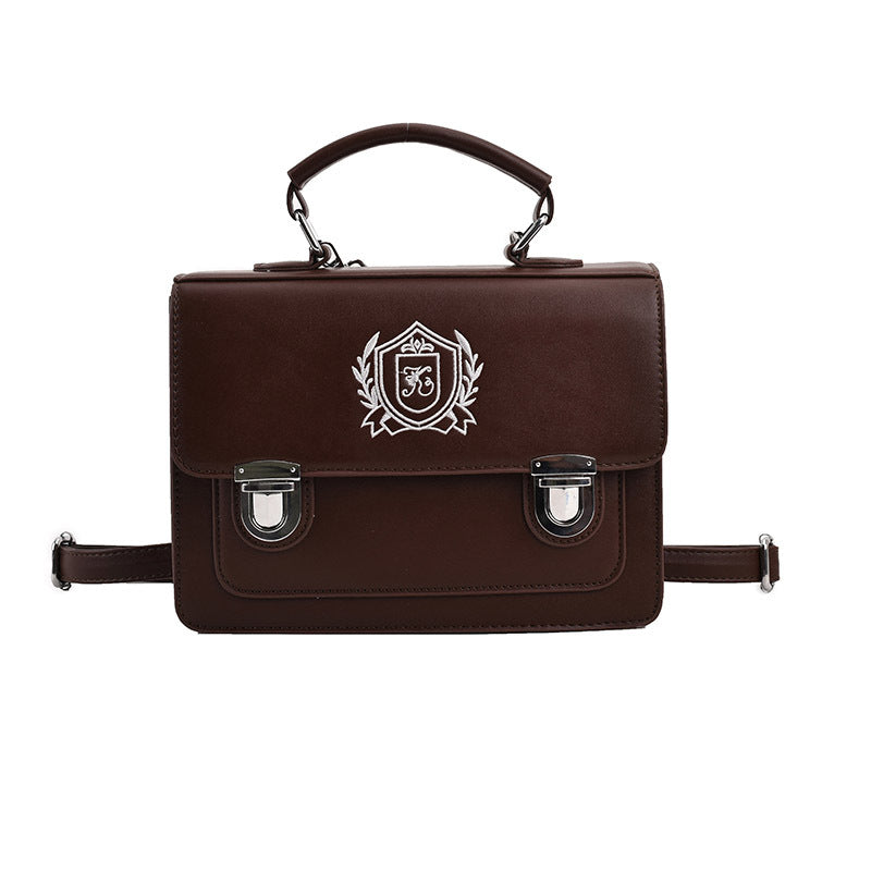 Style Uniform One Black Preppy Postman Shoulder Bags