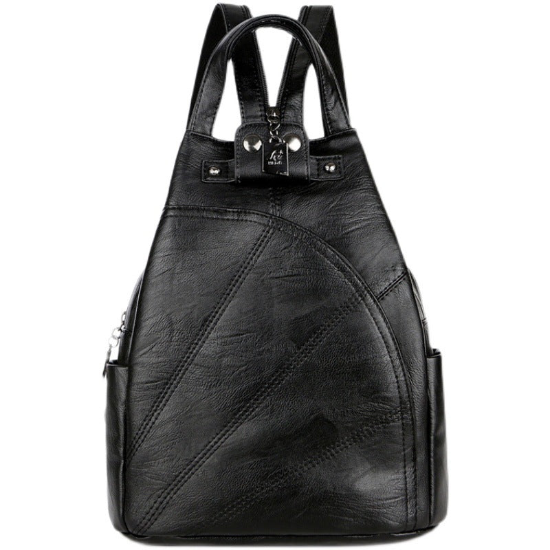 Women's Stylish Versatile Soft Leather Large Capacity Backpacks