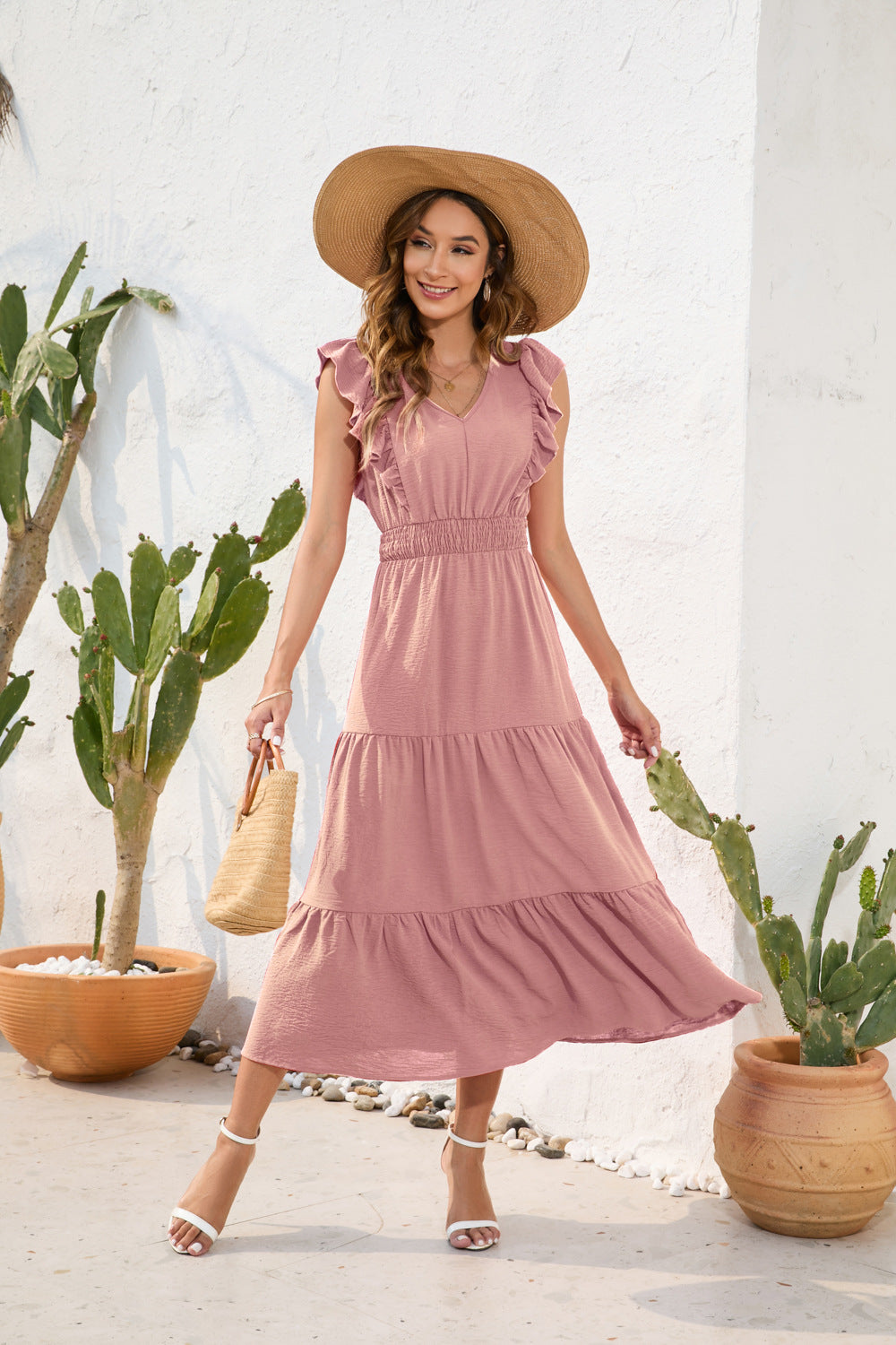 High Waist Cake Dress Long Casual Dresses