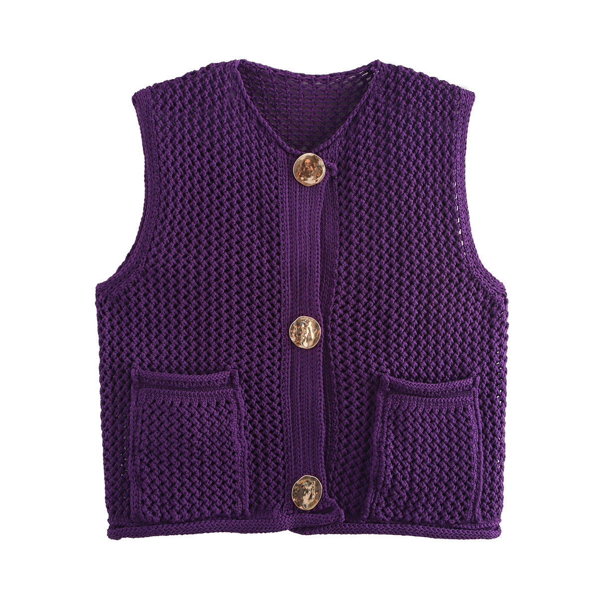 Women's Summer Street Fashion Thick Needle Knitted Vests