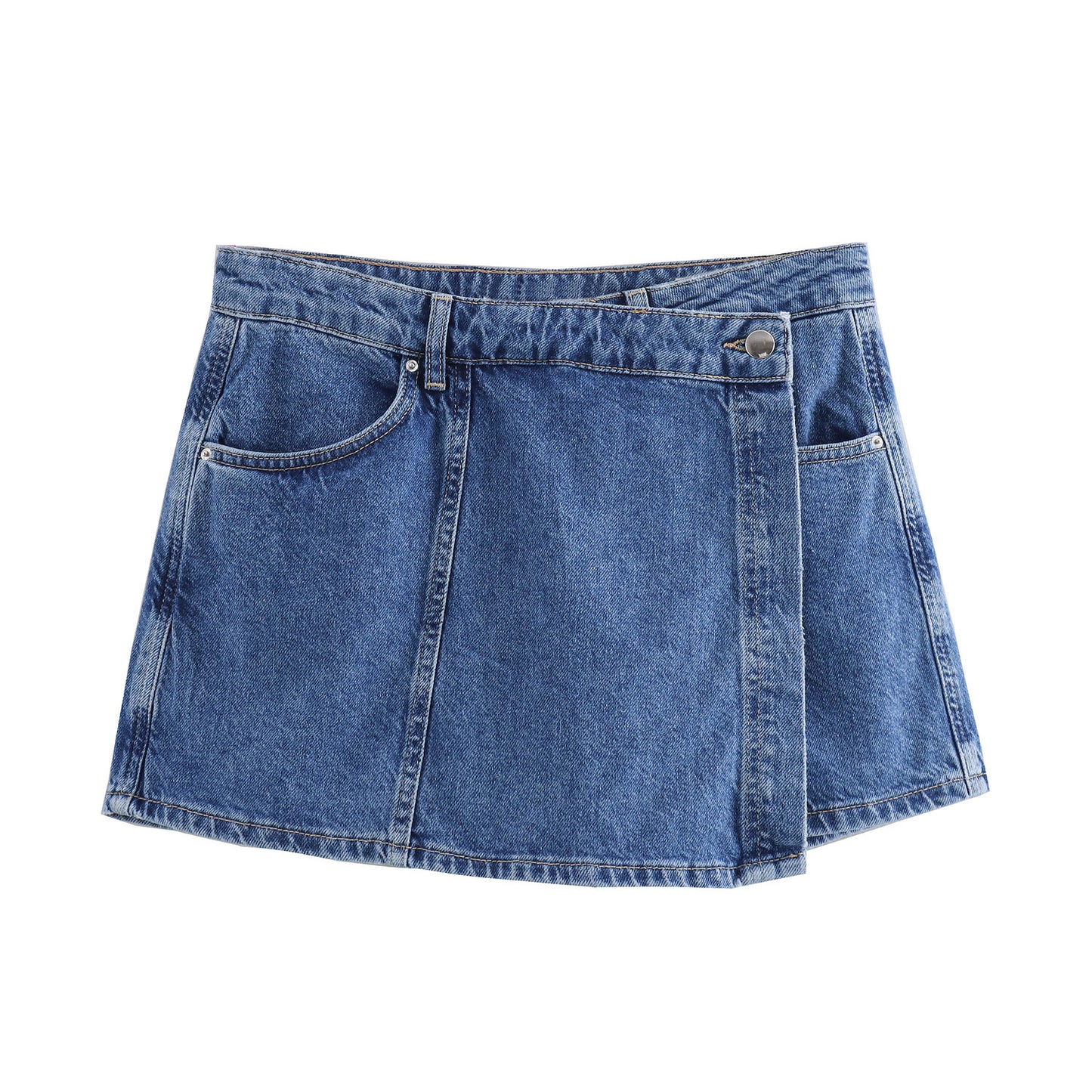 Women's Summer Denim Shirt Double Breasted Suits