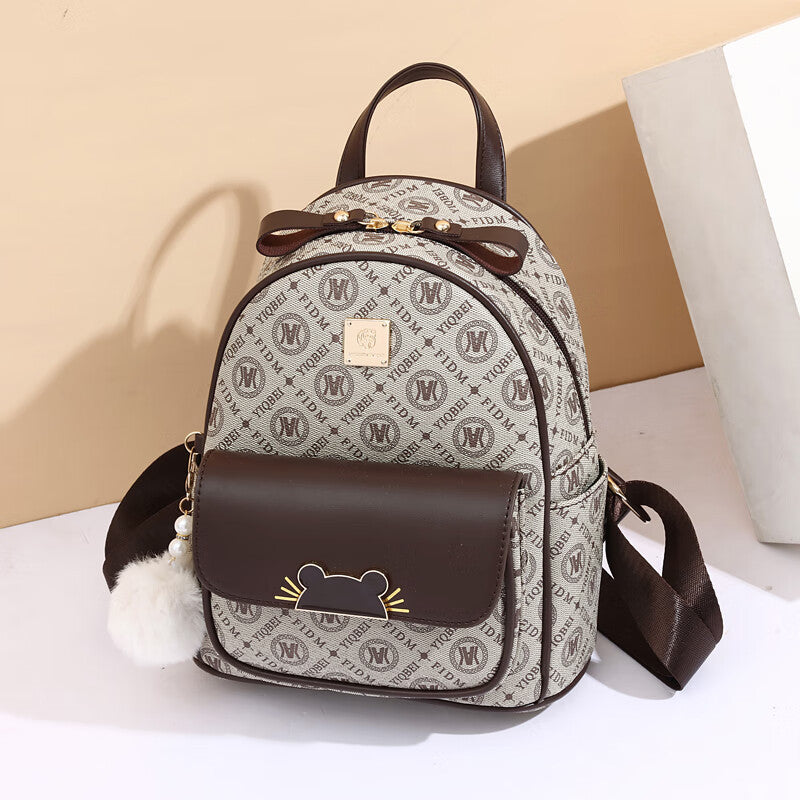 Women's Versatile Fashion Printed Mom Double Backpacks