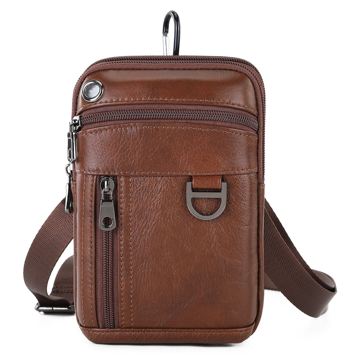 Men's Unique First Layer Cowhide Waterproof Men's Waist Packs