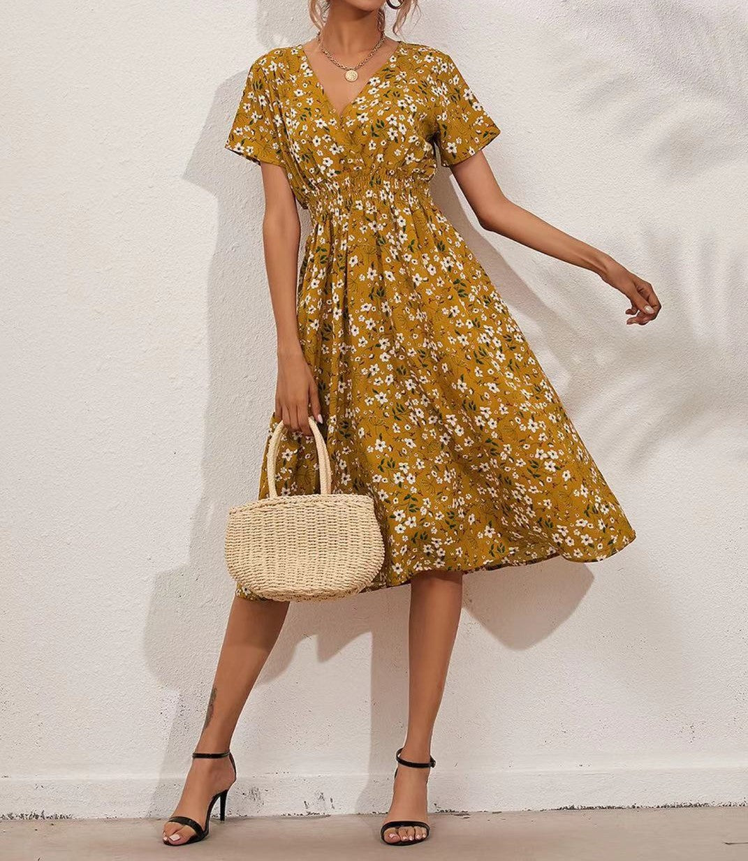 Women's Long-term Supply Summer Floral Print Dress Dresses