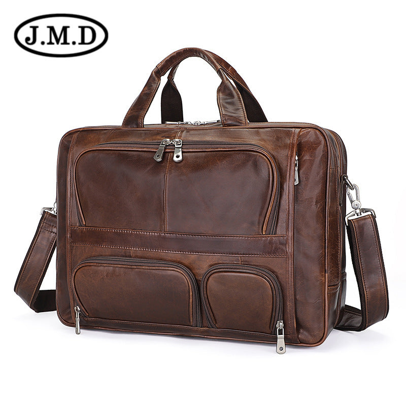 Men's Retro Leather Source Large Capacity Computer Men's Briefcases