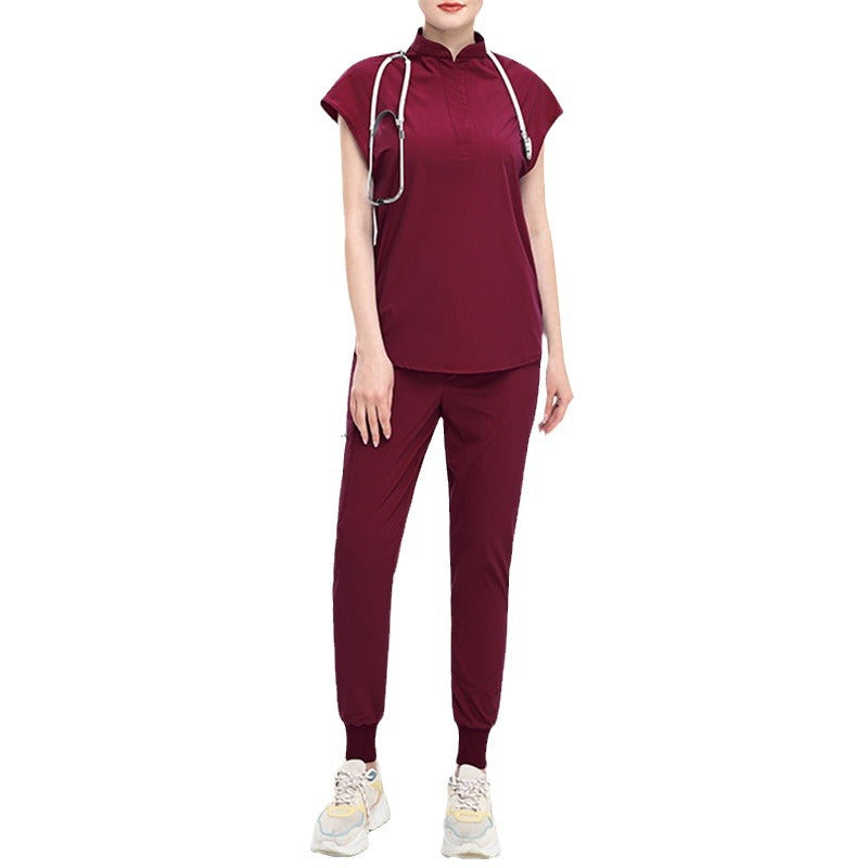 Sleeve Hand Washing Split Pet Hospital Beauty Uniform