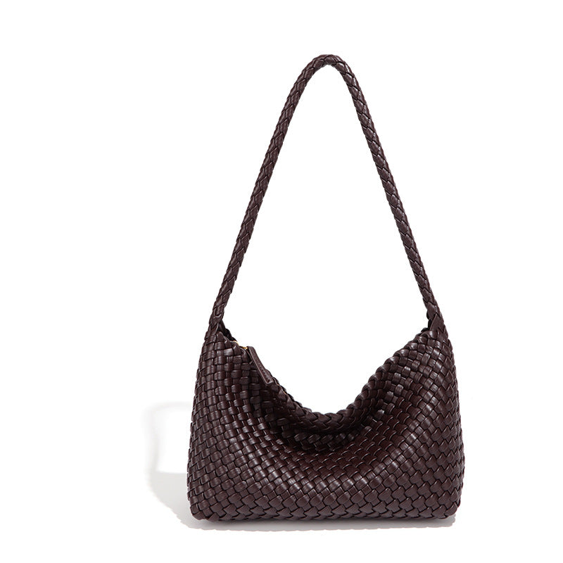 Women's Niche Underarm Vegetable Basket Woven Versatile Lazy Women's Shoulder Bag